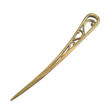 CrystalMood Handmade Carved Wood Hair Stick Curve 7.35" Lignum-vitae